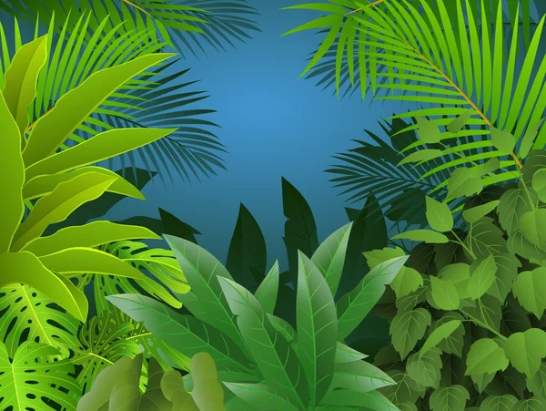 Fundo de folha tropical — Vetor de Stock