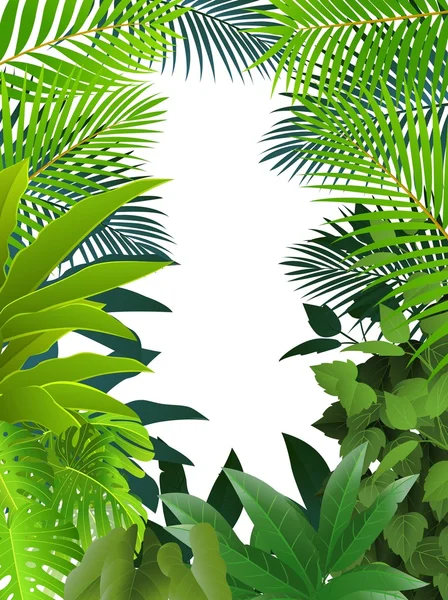 Feuille tropicale de fond — Image vectorielle
