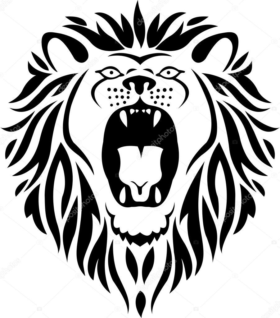 Lion tribal tattoo — Stock Vector © idesign2000 #10671440