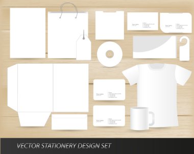 Vector stationery design set clipart