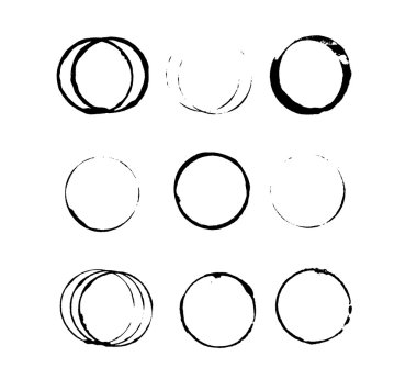 Wet circle stains clipart