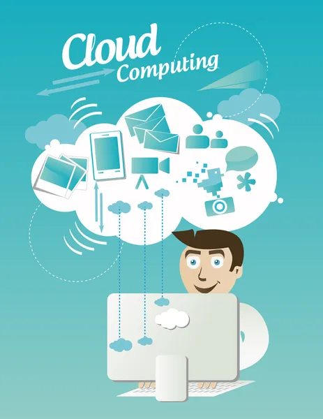 Cloud computing — Stockový vektor