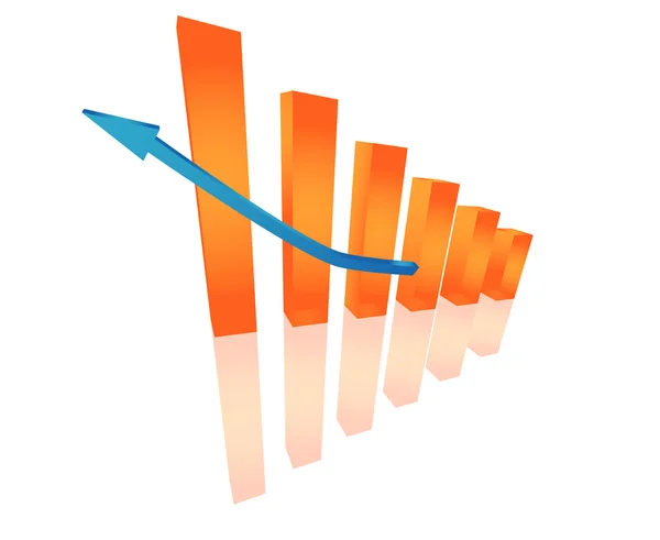 Narancssárga diagram — Stock Vector