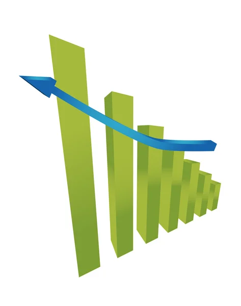 Zöld diagram — Stock Vector
