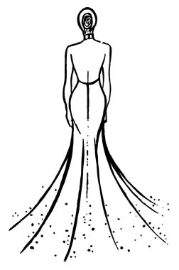 Fashion dressed woman clipart