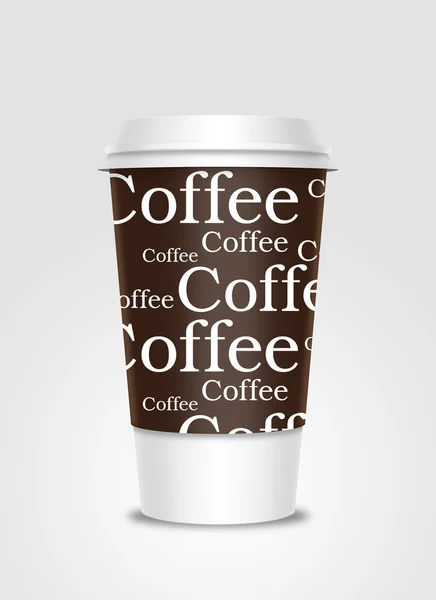 stock image Coffee cup with label