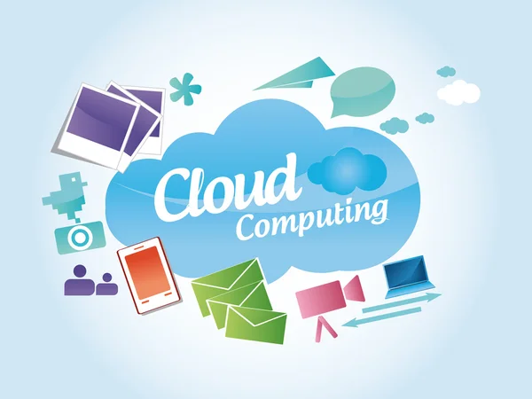 Cloud Computing-Konzept — Stockvektor