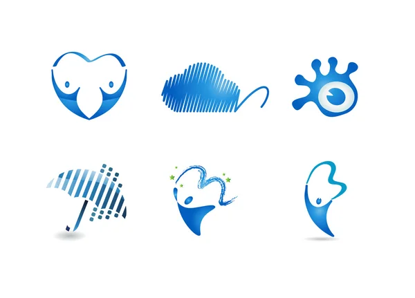 Set di icone blu — Vettoriale Stock