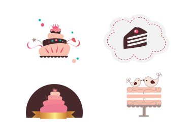 Cute cakes clipart