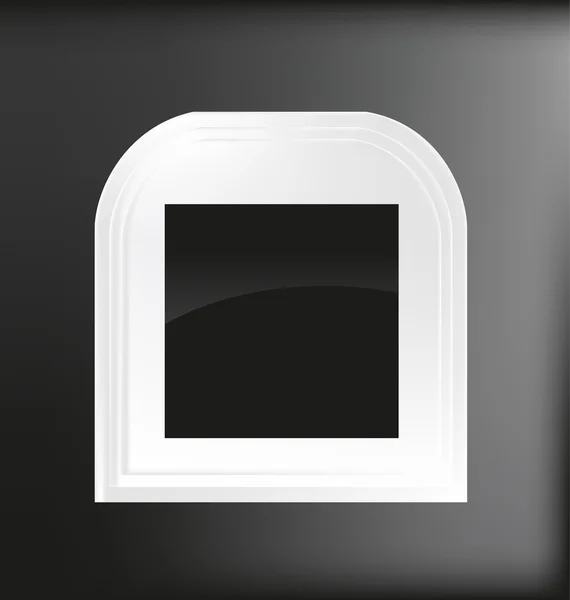 White photo frame — Stock Vector