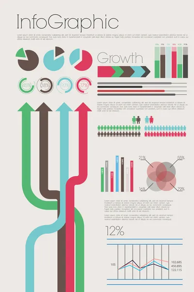 Renkli Infographic — Stok Vektör