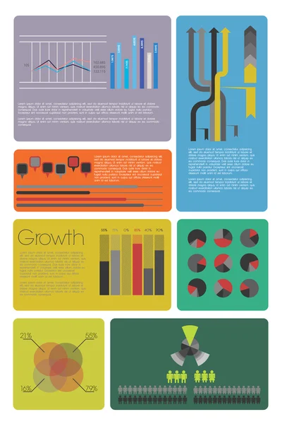 Renkli Infographic — Stok Vektör
