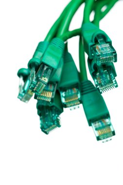 Network cables - vertical close up clipart