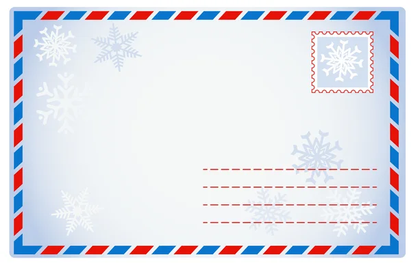 Winter envelope — Stock Vector