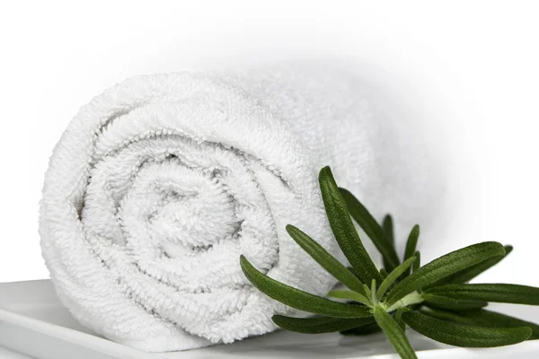 White bath towel — Stock Photo, Image