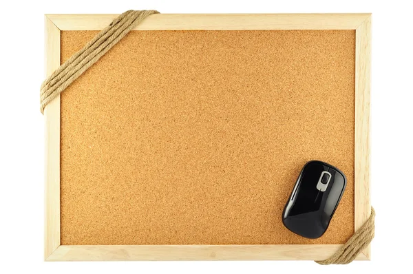 Cork notice board and mouse — Stock Photo, Image