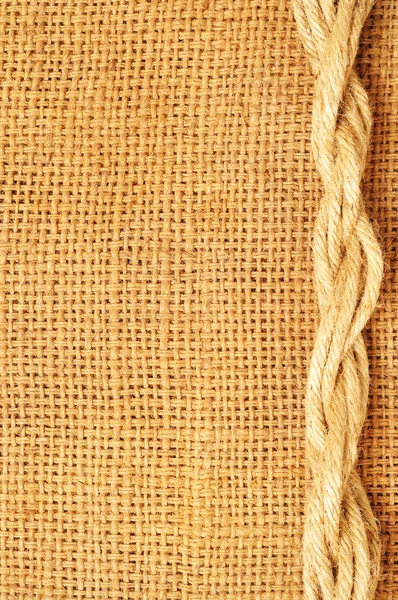 Frame van touwen op zak — Stockfoto