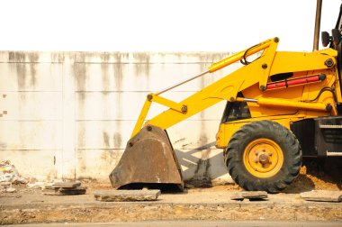 máquina de cargador de la rueda en la carretera