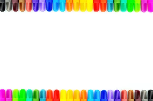 Barevné tužky víčko — Stock fotografie