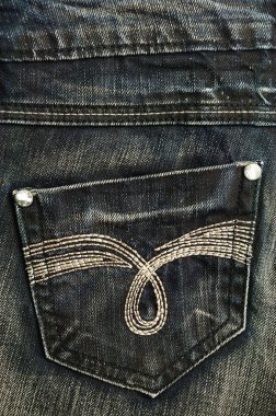 Jeans pocket in close up clipart