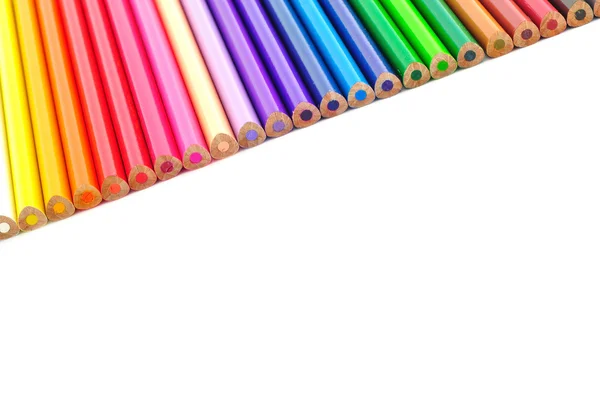 Izole renkli kalemler arka planı — Stok fotoğraf
