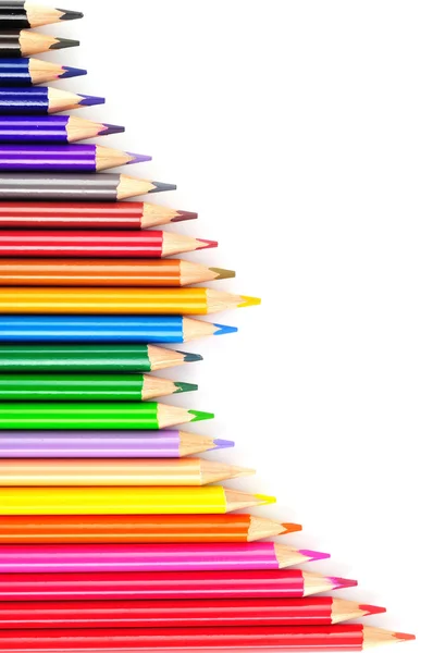 Цветные карандаши фон изолирован — стоковое фото
