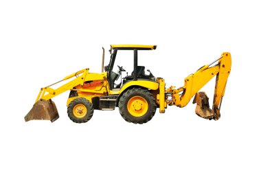Wheel loader machine Isolated clipart
