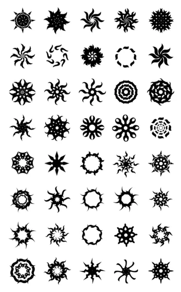 50 Set de tatouage — Image vectorielle