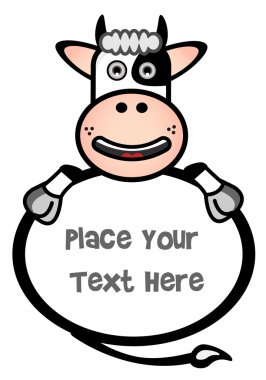 Cow Banner Text clipart