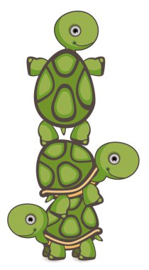 Turtle Teamwork clipart