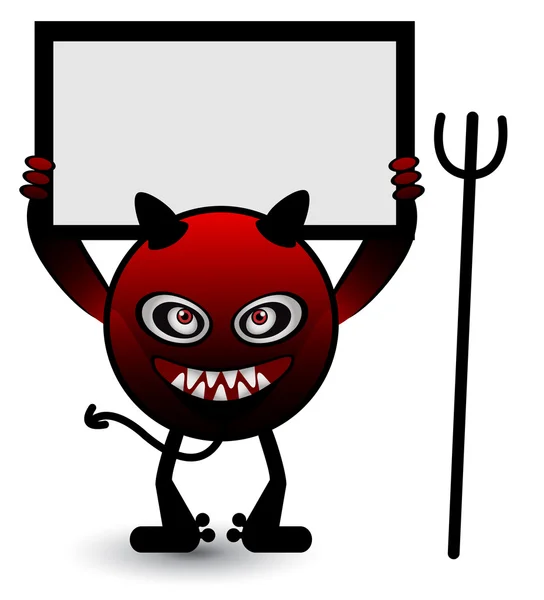 Banner de monstruo rojo — Vector de stock