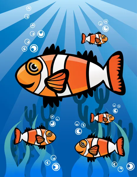 Clownfish skupina — Stockový vektor