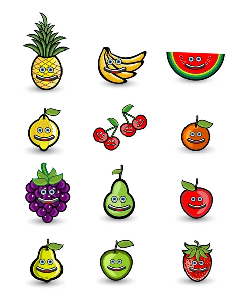 Smiling Fruits Set — Stock Vector © premiumdesign #10626723