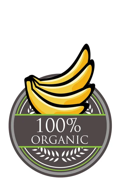 stock vector Banana Organic label