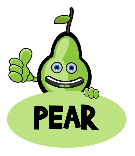 Smile Pear Banner — Stock Vector