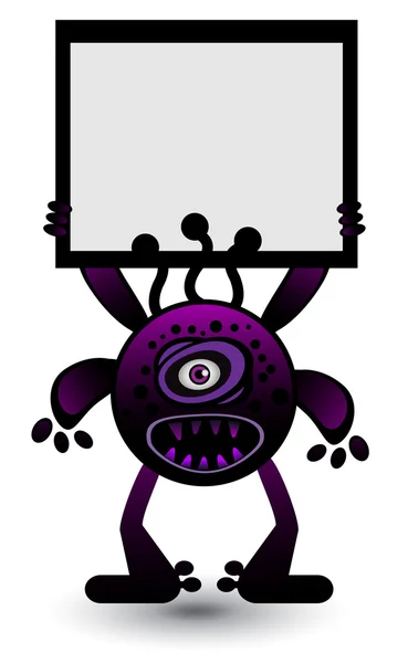 Banner virus púrpura — Vector de stock