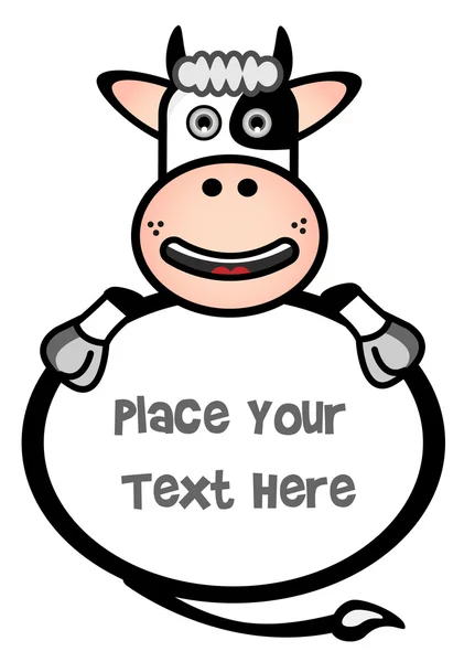 Cow Banner Text — Stock Vector