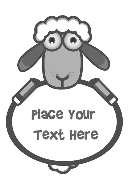 Text nápisu ovce — Stockový vektor