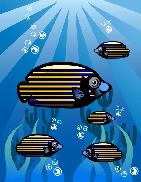 Tropischer Fisch — Stockvektor