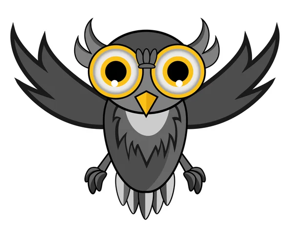 Owl fly — Stock Vector