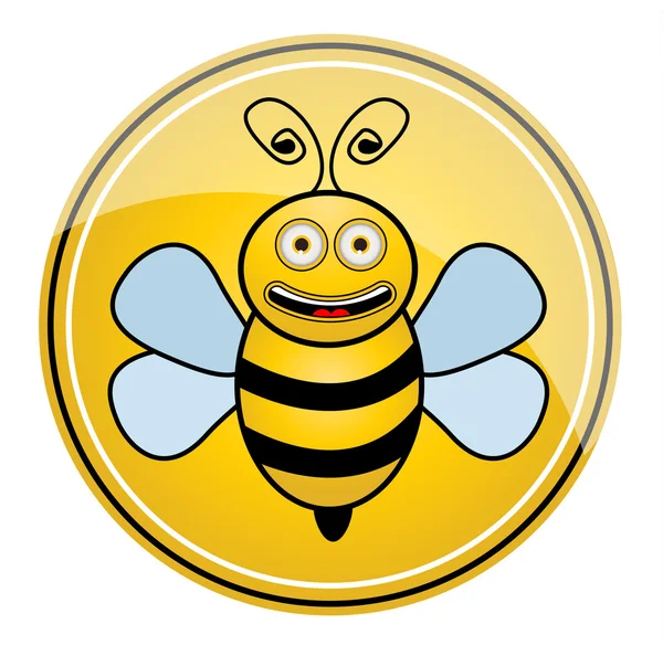 Včela ikona — Stockový vektor
