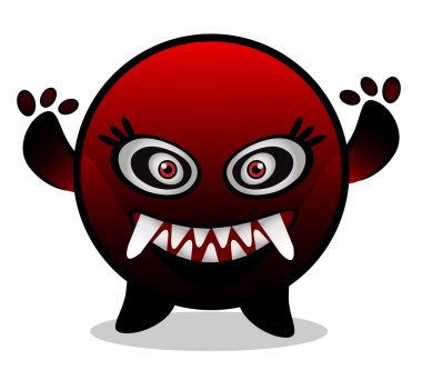 Red monster/virus clipart