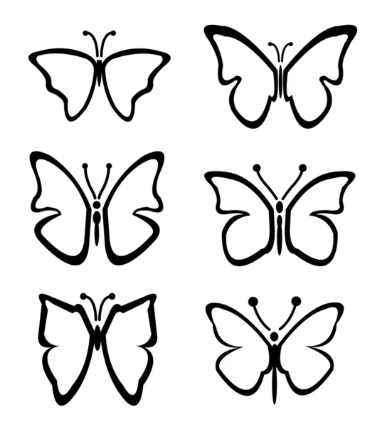 Conjunto de Vector de mariposa — Archivo Imágenes Vectoriales