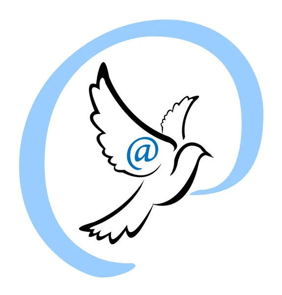 Голуб електронної пошти символ — стоковий вектор