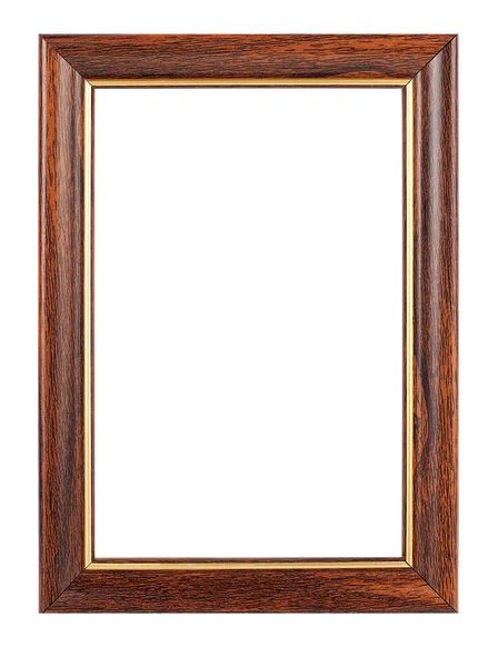 Деревянная рамка на белом фоне с вырезкой Лицензионные Стоковые Фото