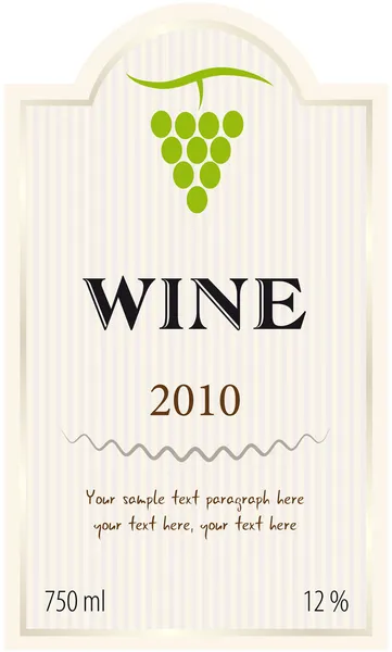 Vin vecteur étiquette — Image vectorielle