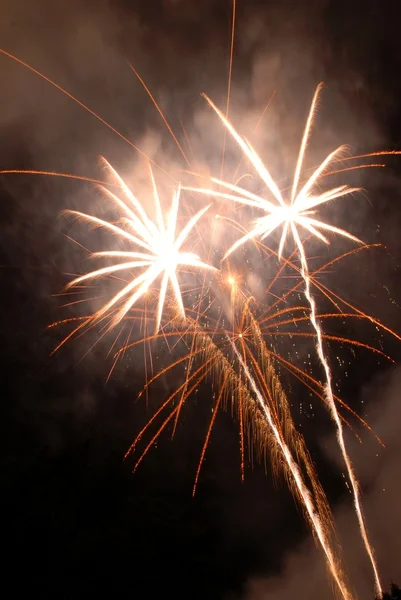 Fireworks spricker i luften — Stockfoto