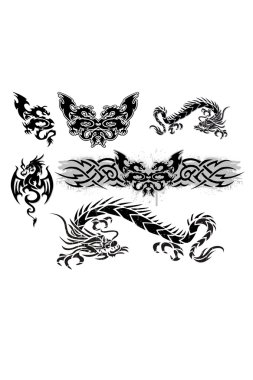 Many dragons clipart