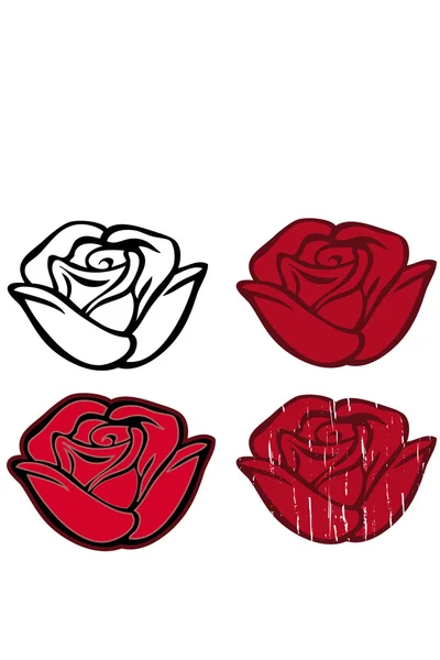 4 roses — Image vectorielle