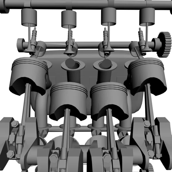 3D-engine met injectie — Stockfoto